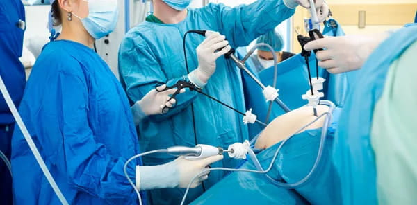 Photo of surgeons performing laparoscopic surgery